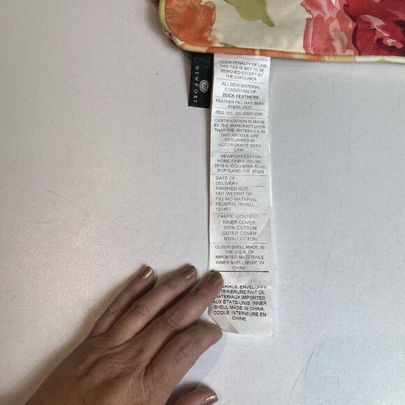 Pink Coral Floral Pillow Covers - Set of 3 - 100% Cotton Zip Closure Fits 20x20 - Picture 3 of 6